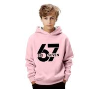 67 Kids Hoodies Six Seven Funny 6 7 Meme Jumper Toddler Children Kids Hoodie Fashion Print Jumpers Long Sleeve Pullover Hooded Sweatshirt Casual Hoodie for Boys & Girls