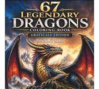 67 Legendary Dragons Coloring Book - Grayscale Edition: Cinematic Fantasy Dragon Art with Realistic Shading for Mindfulness & Creativity