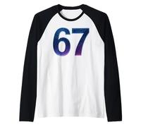 67 Meme Ai Quantum Number 67th Six Seven Tech Digital Future Raglan Baseball Tee
