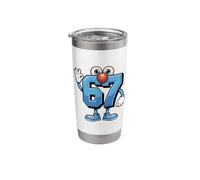 67 Meme Alpha Gen-Z Internet Aura Energy Stainless Steel Insulated Tumbler