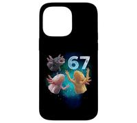 67 Meme Axolotl Howling at The Moon Six Seven Case for iPhone 14 Pro Max