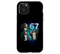 67 Meme Bernese Mountain Howling at The Moon Six Seven Case for iPhone 11 Pro