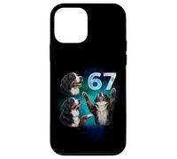 67 Meme Bernese Mountain Howling at The Moon Six Seven Case for iPhone 12 mini