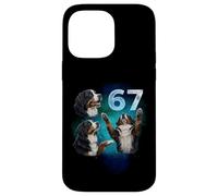 67 Meme Bernese Mountain Howling at The Moon Six Seven Case for iPhone 14 Pro Max