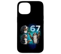 67 Meme Bernese Mountain Howling at The Moon Six Seven Case for iPhone 15