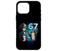 67 Meme Bernese Mountain Howling at The Moon Six Seven Case for iPhone 16 Pro Max