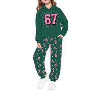 67 Meme Christmas Sets Y2k Tracksuit Hooded Fleece Lined Black Graphic Devil Outfit Waffle Knit Pink Quarter-Zip My First Baby Girl Outfits for Girls Green