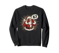 67 Meme Christmas Six Seven Santa Speaking Xmas Celebration Sweatshirt