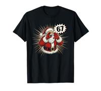 67 Meme Christmas Six Seven Santa Speaking Xmas Celebration T-Shirt