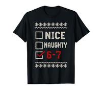 67 Meme Christmas Ugly Nice Naughty 6 7 Brainrot Funny Teens T-Shirt