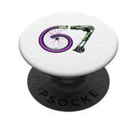 67 meme ciclyng Six Seven bicycle 6-7 funny PopSockets Adhesive PopGrip
