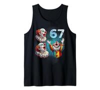 67 Meme Clown Howling at The Moon Six Seven Tank Top