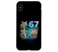 67 Meme Coyote Howling at The Moon Six Seven Case for iPhone XS Max