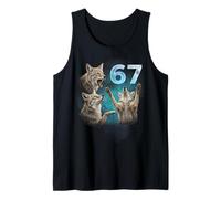 67 Meme Coyote Howling at The Moon Six Seven Tank Top