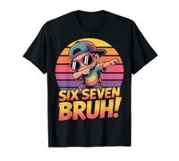 67 Meme Dabbing Six Seven 6 7 Bruh Funny Number Design Kids T-Shirt