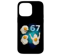67 Meme Fried Egg Howling at The Moon Six Seven Case for iPhone 14 Pro Max