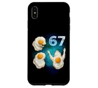 67 Meme Fried Egg Howling at The Moon Six Seven Case for iPhone XS Max
