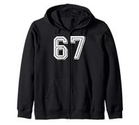 67 Meme Funny 6 7 Men Women Kids Youth Teen Boys Girls Zip Hoodie