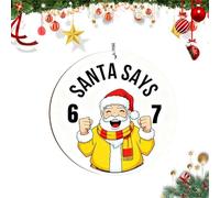 67 Meme Funny Christmas Ornaments 2025, 6 7 Ornament, Funny Ornament for Exchange, Hilarious Christmas Tree Ornaments Gift for Teens, Stocking Stuffer, Naughty Holiday Decor