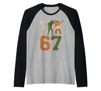 67 Meme Halloween Dabbing 6 7 Brainrot Six Seven Kids Boys Raglan Baseball Tee