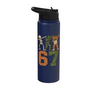 67 Meme Halloween Dabbing 6 7 Brainrot Six Seven Kids Boys Stainless Steel Insulated Water Bottle