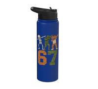 67 Meme Halloween Dabbing 6 7 Brainrot Six Seven Kids Boys Stainless Steel Insulated Water Bottle
