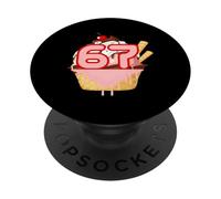 67 Meme Ice Cream Drip Six Seven Gen Alpha Slang Vibes PopSockets Adhesive PopGrip
