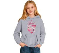 67 Meme Kids Christmas Hoodies 6 7" Number Hearts Printed Hooded Sweatshirts for Boys Girls Comfortable Soft Fabric Coats Causal Cozy Long Sleeve Jumpers for Valentine's Day (a2-Grey, 5-6 Years)