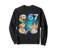 67 Meme Labrador Howling at The Moon Six Seven Sweatshirt