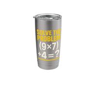 67 Meme Math Teacher Funny School 6-7 Brain Rot Six Seven Stainless Steel Insulated Tumbler