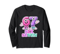 67 Meme Number Day Tshirt Kids Costume Maths Day 6-7 Long Sleeve T-Shirt