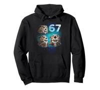 67 Meme Owl Howling at The Moon Six Seven Pullover Hoodie