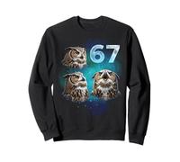 67 Meme Owl Howling at The Moon Six Seven Sweatshirt