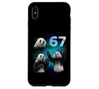 67 Meme Panda Howling at The Moon Six Seven Case for iPhone XS Max