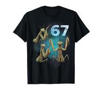 67 Meme Praying Mantis Howling at The Moon Six Seven T-Shirt