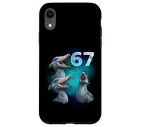 67 Meme Shoebill Howling at The Moon Six Seven Case for iPhone XR