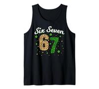 67 Meme Six Seven 6 7 St Patrick’s Day Shamrock Lucky Clover Tank Top