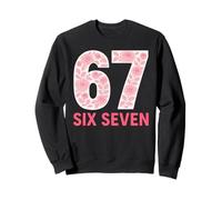 67 Meme Six Seven Cute Pink Flowers Floral Sweatshirt