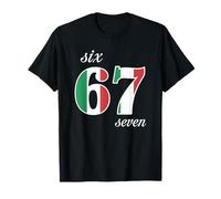67 Meme Six Seven Italy Flag Gen Alpha Slang T-Shirt