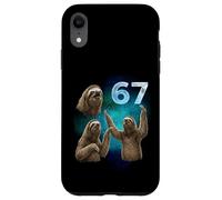 67 Meme Sloth Howling at The Moon Six Seven Case for iPhone XR