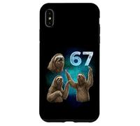 67 Meme Sloth Howling at The Moon Six Seven Case for iPhone XS Max