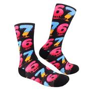 67 Meme Socks, Funny Italian Brainrot 67 Socks, Novelty Steal a Brainrot Six Seven Meme Design Sock for Men Women Kids, Cotton Stockings Winter Warm 6 7 Sock Gifts (08 Black for Adults)