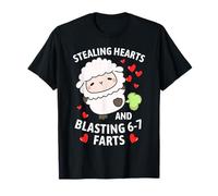 67 Meme Stealing Hearts Valentine's Day Sheep Kids Boys T-Shirt