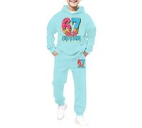 67 Meme Tracksuit Sets for Kids 2 Piece Outfits Long Sleeve Hoodie and Elastic Drawstring Sweatpants Christmas 6 7 Sets for Kids Back to School Activewear Santa Says Six Seven Tracksuit