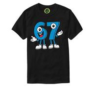 67 Meme Tshirt, Italian Brainrot 67 Jumper Kids Black T-Shirt, Steal a Brainrot Six Seven Meme Design Tshirts for Boys Girls Kids, 6 7 Clothing T-Shirts Gifts for Christmas
