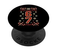 67 Meme Ugly Christmas Sweater 6 7 Six Seven Teen Boys Kids PopSockets Adhesive PopGrip