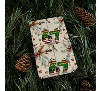 67 Meme Wrap, Meme Gift Wrap for Christmas, Secret Santa & Gag Gifts, Fun Holiday Wrapping Paper for Friends and Coworkers (Flower-E,1PCS)