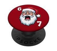 67 Merry Six Seven Cool Christmas 6 7 Xmas Santa Claus Meme PopSockets Adhesive PopGrip