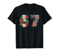 67 Mexican American Flag Flower Six Seven Gen Alpha Slang T-Shirt