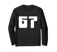 67 Middle East Arabic-Inspired Bold Numeric Design Long Sleeve T-Shirt